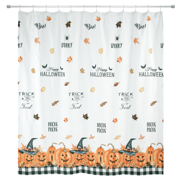 Avanti Pumpkin Patch Halloween Shower Curtain - image 