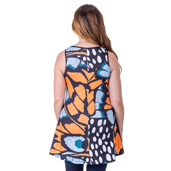 Womens 24/7 Comfort Apparel Butterfly Scoop Neck Tank Top