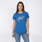 Womens Top Stitch By Morning Sun Bluebird Wash Tee - image 1