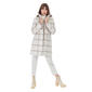 Womens Nine West Full Zip Faux Wool Plaid Coat - image 6