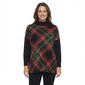 Womens Tint & Shadow Long Sleeve Christmas Plaid Sweater - image 1