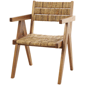 9th & Pike&#40;R&#41; Bohemian Brown Teak Wood Accent Chair - image 1