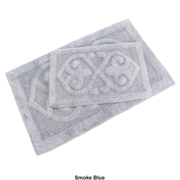 2pc. Damask Bath Rug Set