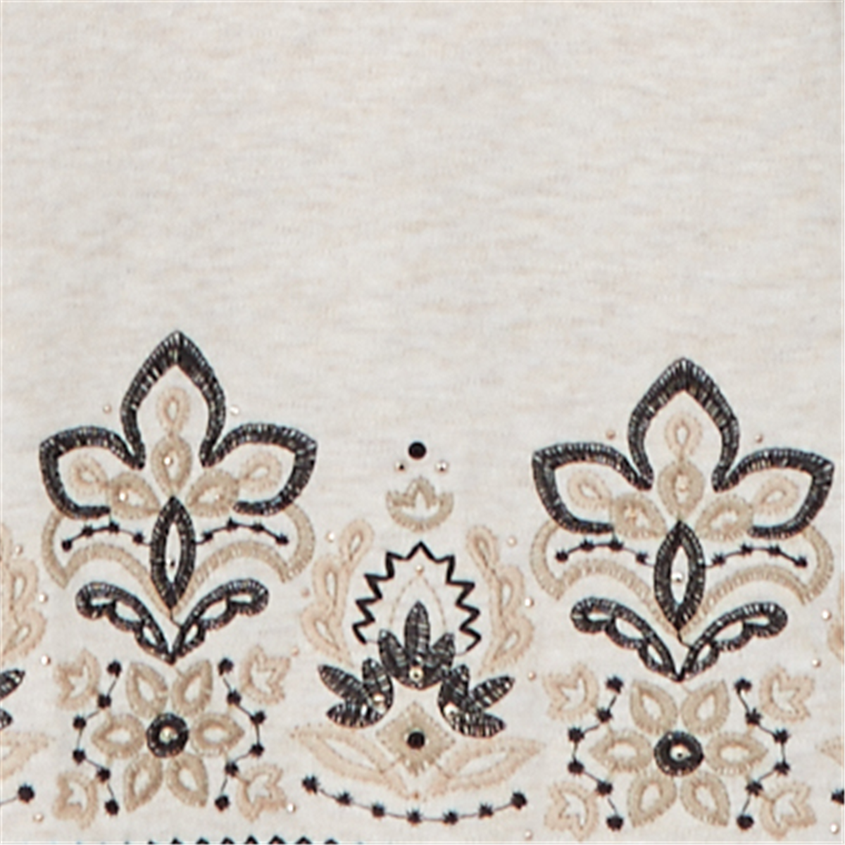 Womens Alfred Dunner Cityscape 3/4 Sleeve Embroidered Blouse
