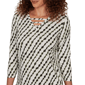 Womens Emaline Key Items 3/4 Sleeve Abstract Stripe Blouse - image 5