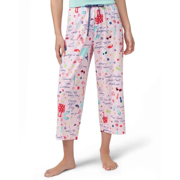 Womens HUE&#40;R&#41; Beach Day Dream Capri Pajama Pants