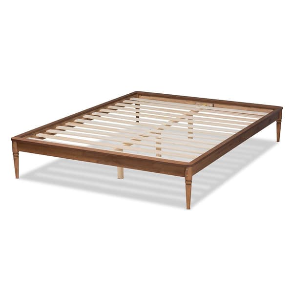 Baxton Studio Tallis Classic Brown Wood Queen Size Bed Frame