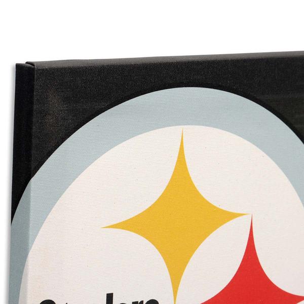 Open Road Steelers Logo Stretched Canvas