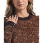 Womens Rafaella® Long Sleeve Button Detail Paisley Sweater - image 4