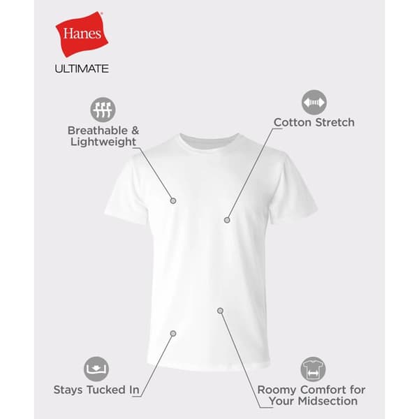 Mens Big & Tall Hanes&#174; Stretch Crew Neck Tagless Undershirt