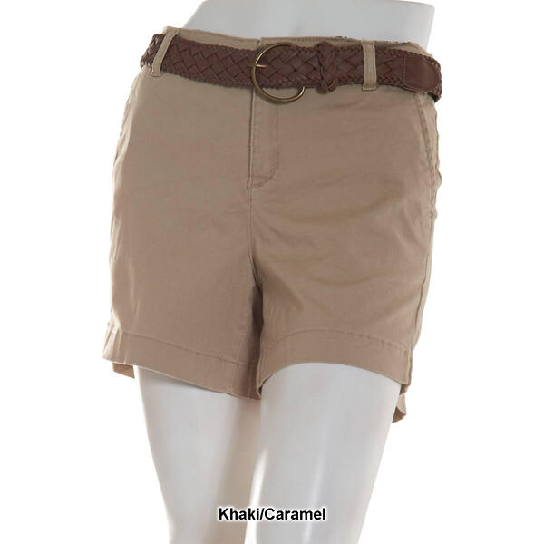 Womens One 5 One Web Braided Belted 5in. Shorts