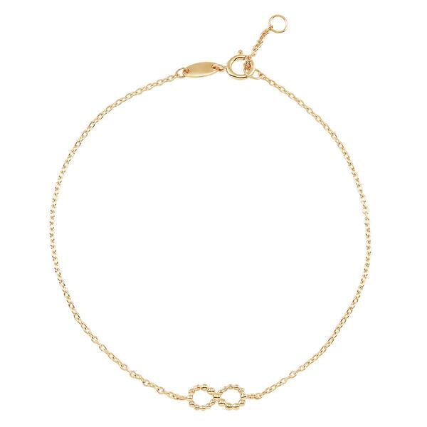 Gold Classics&#40;tm&#41; Beaded Infinity on Cable Chain Bracelet - image 