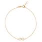 Gold Classics&#40;tm&#41; Beaded Infinity on Cable Chain Bracelet - image 1