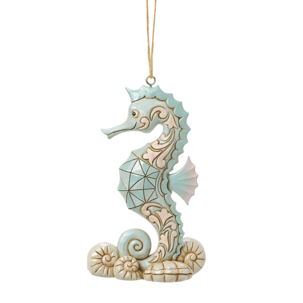 Jim Shore Heartwood Creek Sea Horse Hanging Christmas Ornament - image 