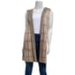 Womens 89th & Madison Sleeveless Plaid Two Pocket Cardigan - image 1