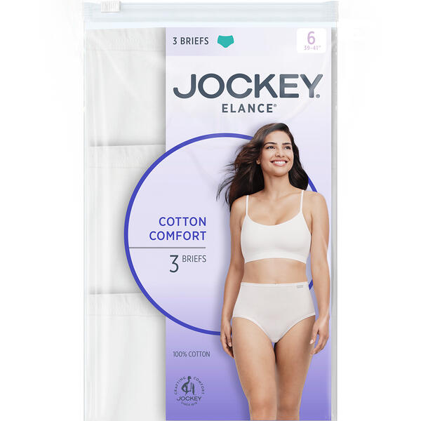 3 Jockey Elance Briefs Panties Comfort Cotton 1484 Black Grays
