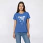 Womens Top Stitch By Morning Sun Lace Heart Trio Tee - image 1
