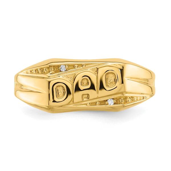 Mens Gentlemen&#8217;s Classics&#8482; 14kt. Gold Diamond Slanted DAD Ring