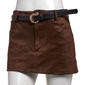 Juniors Love Tree Belted Stretch Suede Mini Skirt - image 1