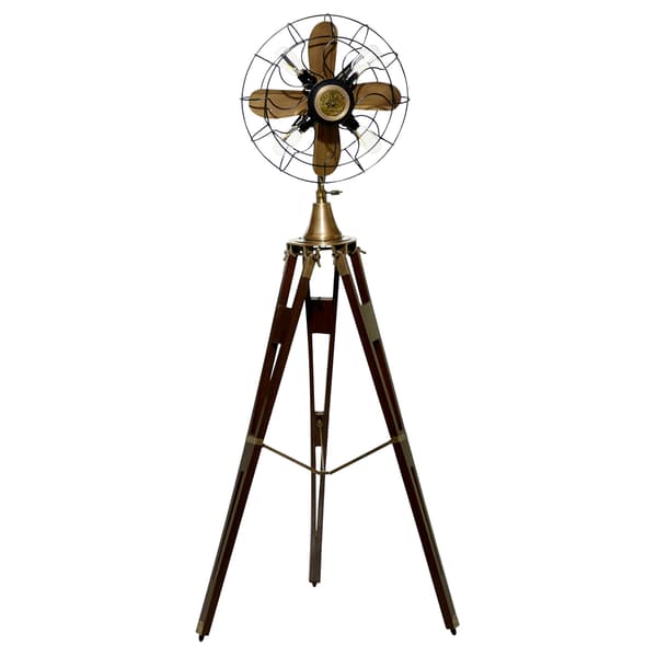 9th & Pike&#40;R&#41; Brown Metal Industrial Floor Lamp