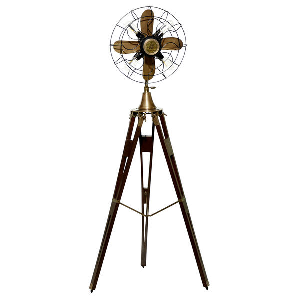 9th & Pike&#40;R&#41; Brown Metal Industrial Floor Lamp - image 