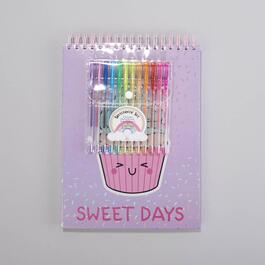 Girls Votum Sweet Days Sketchbook Set w/ Pens & Sticker