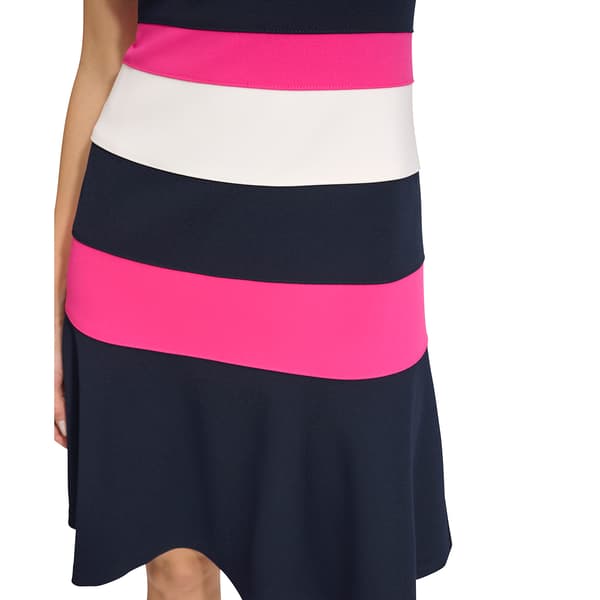 Womens Tommy Hilfiger Sleeveless Color Block  A-Line Dress