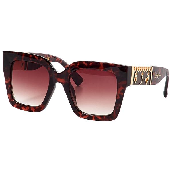 Womens Jessica Simpson Square Charm Sunglasses - image 