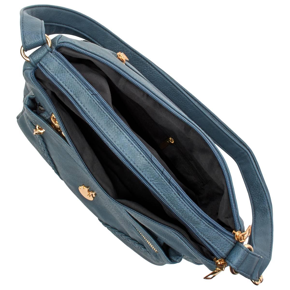 Gloria Vanderbilt Grainy Multi Compartment Braided Crossbody