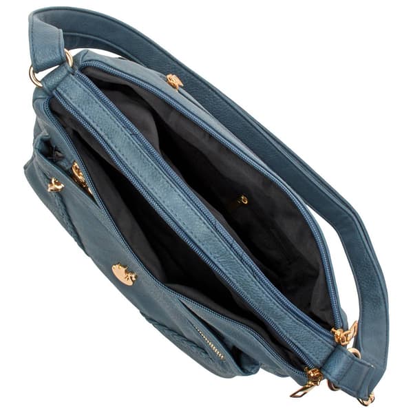 Gloria Vanderbilt Grainy Multi Compartment Braided Crossbody