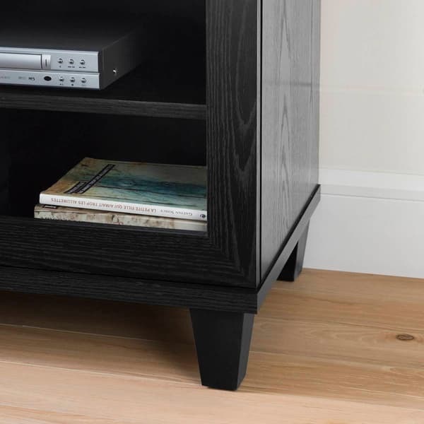 South Shore Adrian Black Oak TV Stand