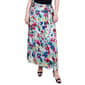 Womens NY Collection Pull On Side Tie Skirt - Pink/Blue Floral - image 1