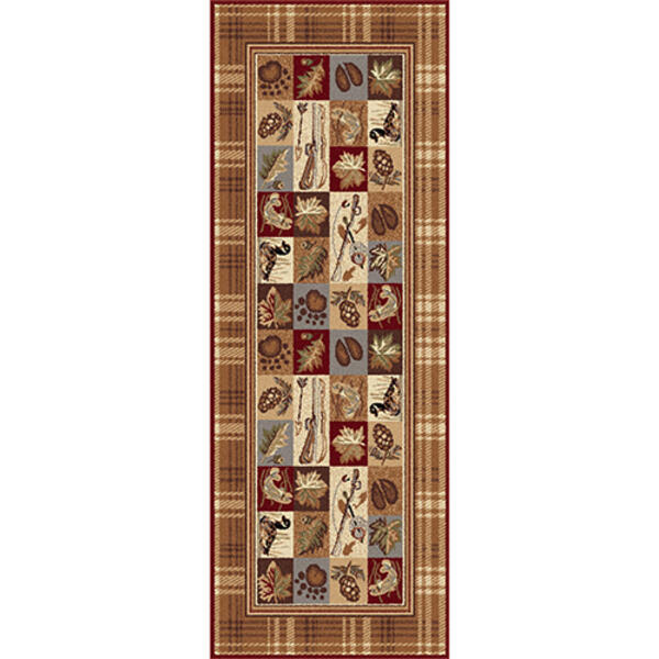 Tayse Nature Plaid Outdoors Lodge Runner - Brown - image 
