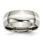 Mens Endless Affection&#40;tm&#41; Titanium 8mm Sterling Silver Inlay Band - image 1