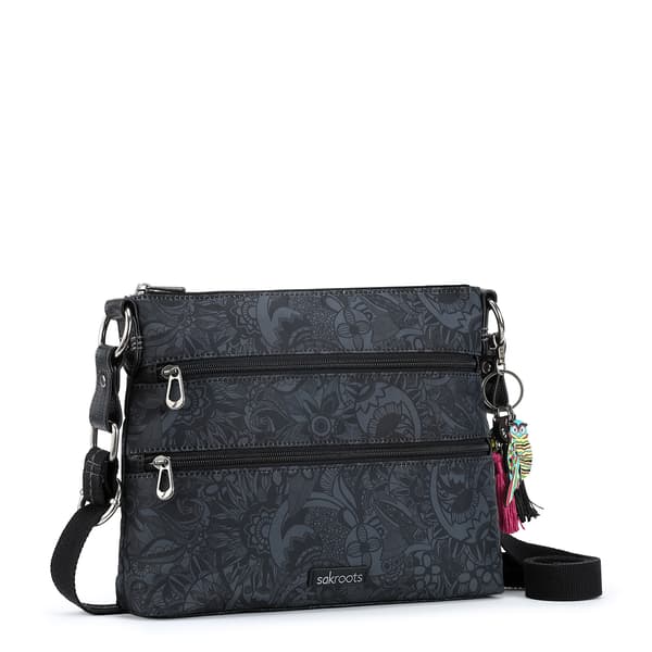 Sakroots Basic Crossbody - Black Spirit Desert