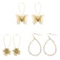 Ashley 9pc. Gold-Tone Flower/Butterfly/Heart Stud Earring Set - image 1
