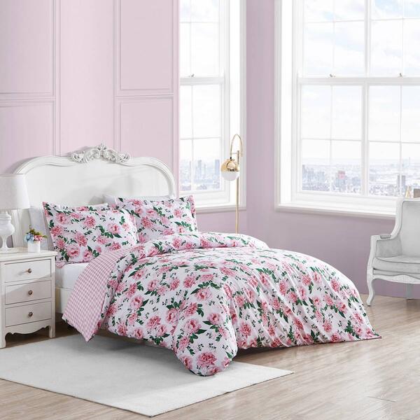 Betsey Johnson Blooming Roses Duvet Cover Set - image 