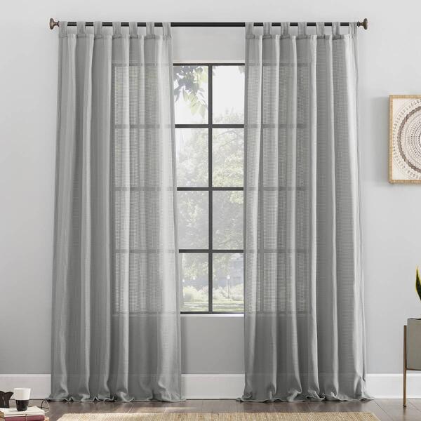 Avnia Open Weave Tab Top Panel Curtains - image 