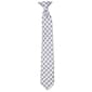Boys Bill Blass Clip On Plaid Tie - Black/Grey - image 1