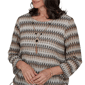 Womens Alfred Dunner Travel Advisory Textured Zig Zag Blouse - image 5