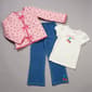 Girls (7-16) Little Lass(R) 3pc. Strawberry Top & Jacket w/ Jeans - image 1