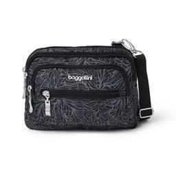 Baggallini Legacy Triple Zip Convertible Floral Crossbody