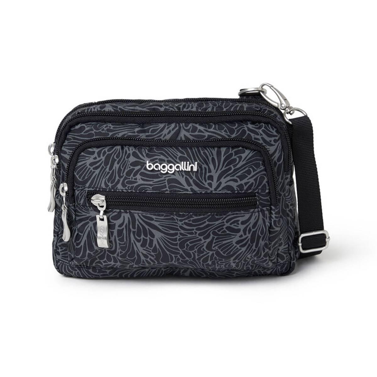 Baggallini Legacy Triple Zip Convertible Floral Crossbody