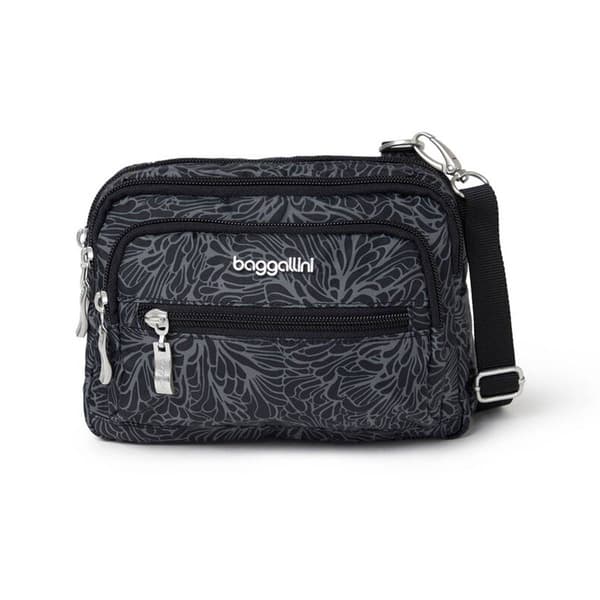 Baggallini Legacy Triple Zip Convertible Floral Crossbody - image 