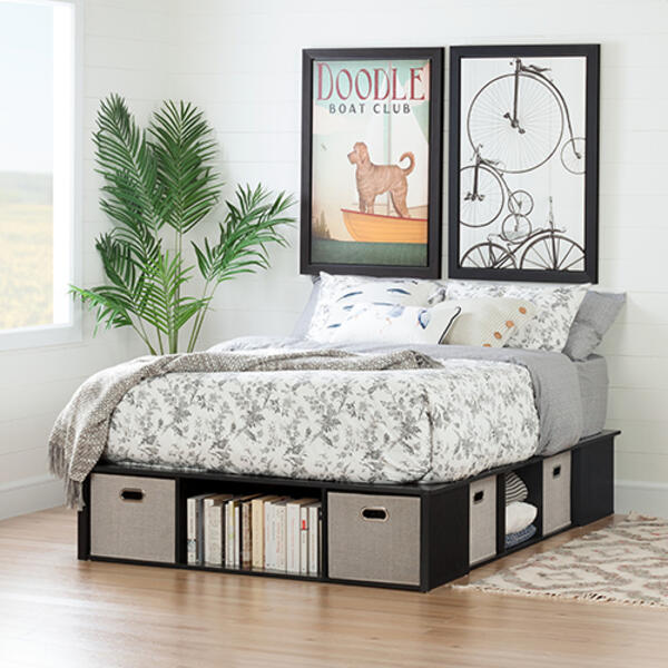 South Shore Flexible Full-Size Platform Bed with Storage - image 