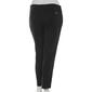 Womens Zac &amp; Rachel Pull on Solid Ribbed Sides Ankle Pants - image 2