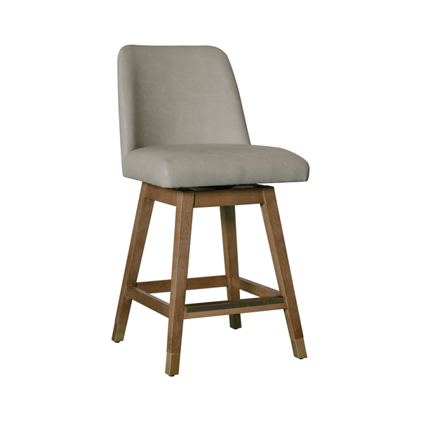 Armen Living Amelia 26in. Faux Leather Swivel Counter Height Bar - image 