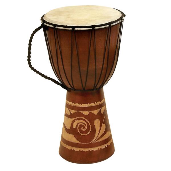 9th & Pike&#40;R&#41; Brown Mahogany Large Drum Sculpture - image 