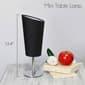 Simple Designs Mini Chrome Mini Table Lamp w/Angled Fabric Shade - image 6