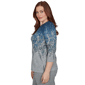 Petite Alfred Dunner Classics 3/4 Sleeve Falling Leaves Blouse - image 4